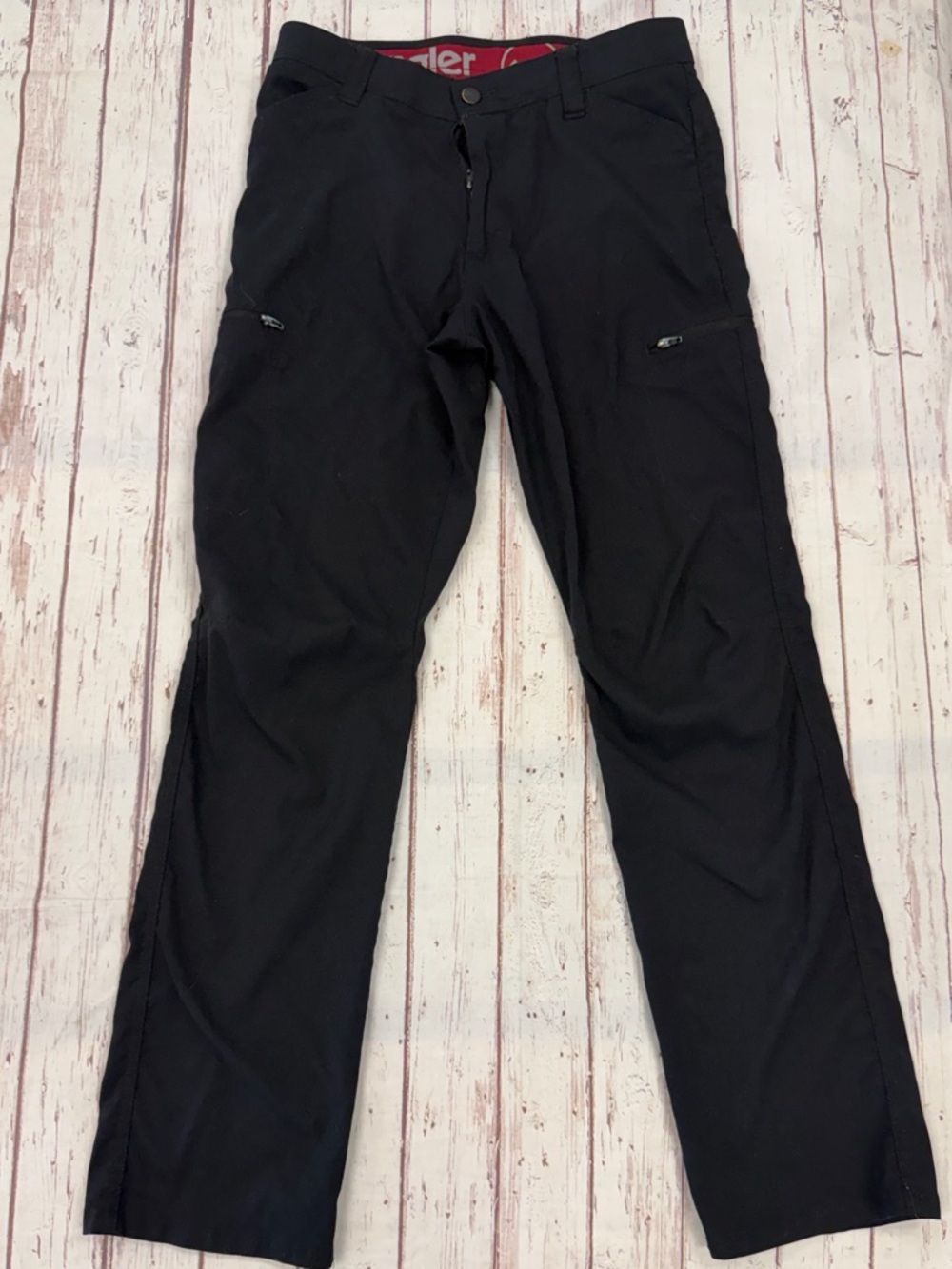 Wrangler Pants Mens 32 Black All Terrain Cargo Performance Hiking Outdoor